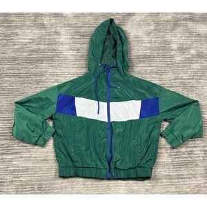 Outer Edge Jacket Womens Large Green‎ Windbreaker Full Zip Polyester